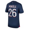 Original Fußballtrikot Paris Saint-Germain 2023-24 Mukiele 26 Heimtrikot Für Herren